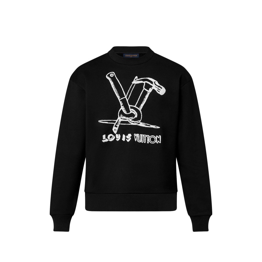 Hombre Louis Vuitton Punto Y Sudaderas | Sudadera De Algodon Bordada