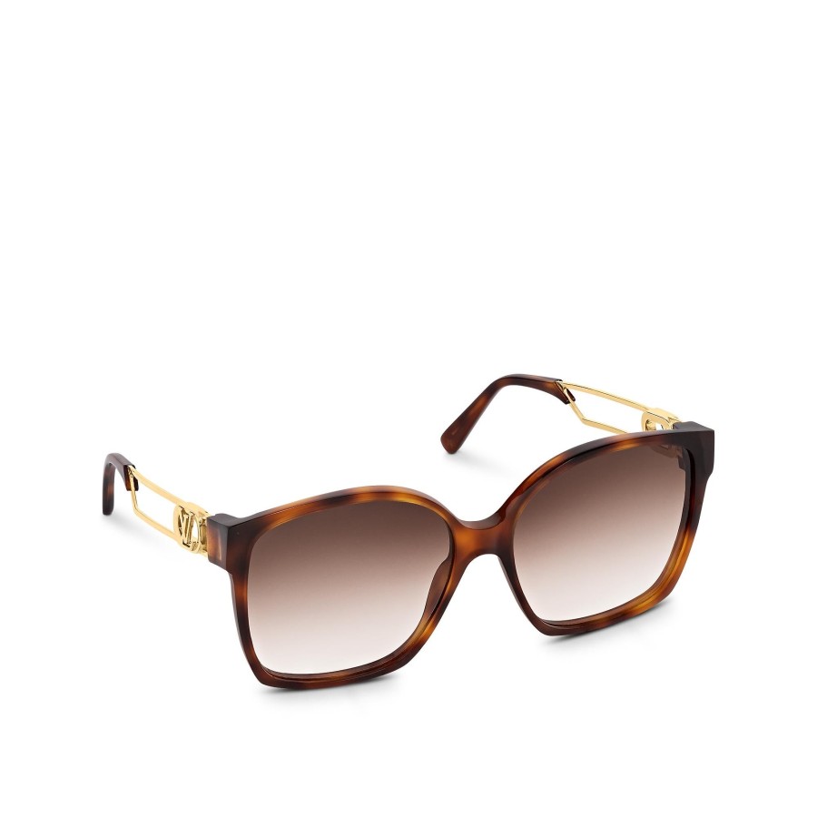 Mujer Louis Vuitton Gafas De Sol | Gafas De Sol Lv Link Light Classic Square Light Tortoise