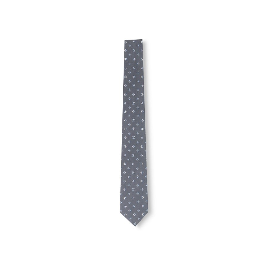 Hombre Louis Vuitton Corbatas Y Panuelos | Corbata Mng Eclipse Gris