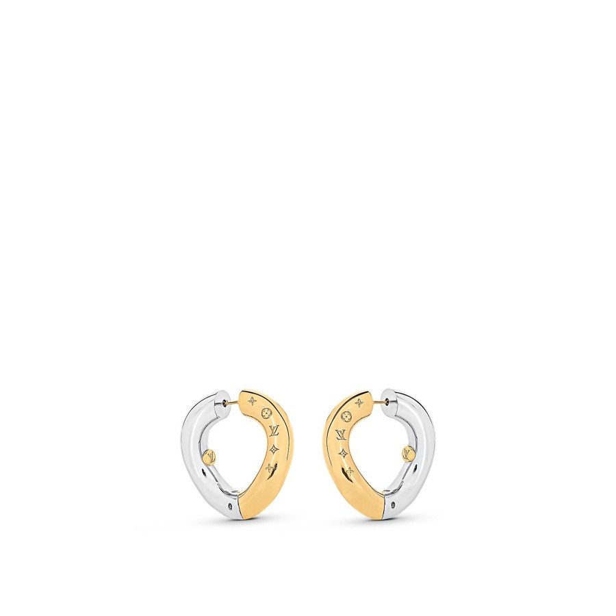 Mujer Louis Vuitton Pendientes | Pendientes Wave Hoops Dorado