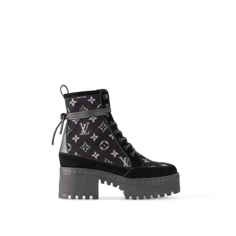 Mujer Louis Vuitton Botas Y Botines | Bota De Desierto Laureate Con Plataforma Negro