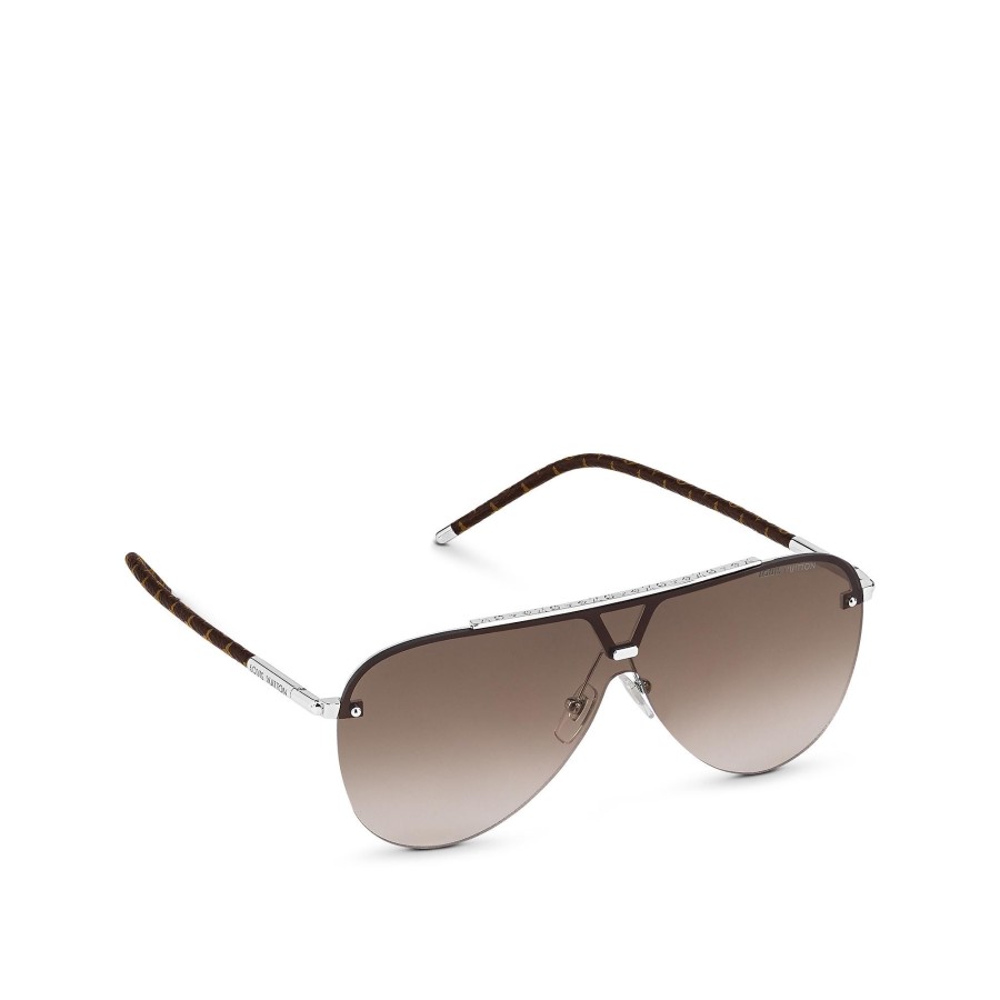 Hombre Louis Vuitton Gafas De Sol | Gafas De Sol Monogram Blaze Mask Marron