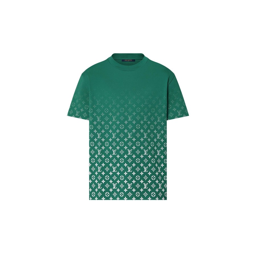 Hombre Louis Vuitton Camisetas Y Polos | Camiseta Monogram Gradient De Algodon Verde