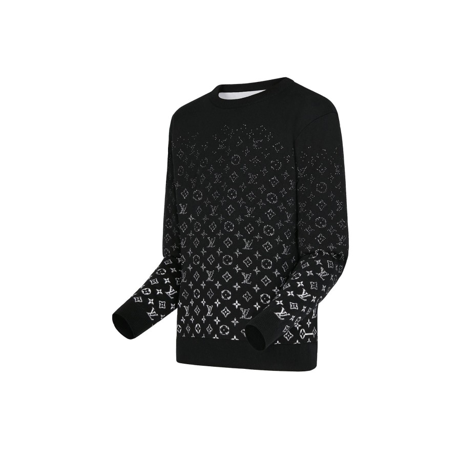 Hombre Louis Vuitton Punto Y Sudaderas | Jersey Lvse Monogram Degradado Noir Blanc