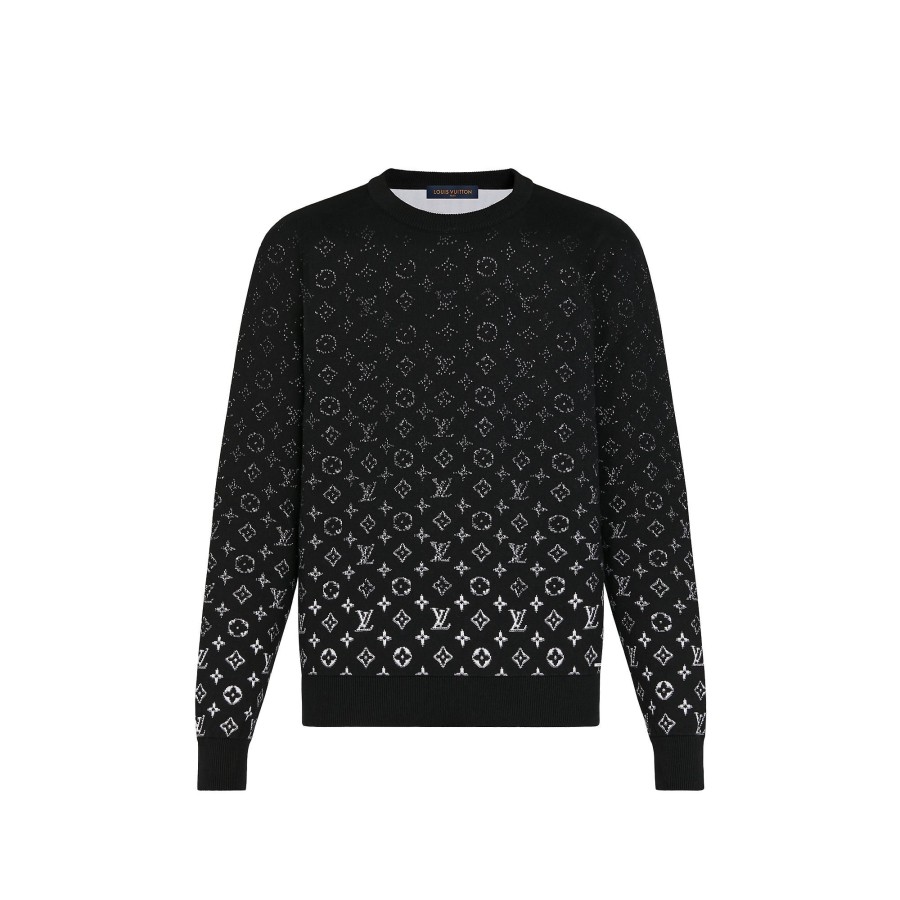 Hombre Louis Vuitton Punto Y Sudaderas | Jersey Lvse Monogram Degradado Noir Blanc