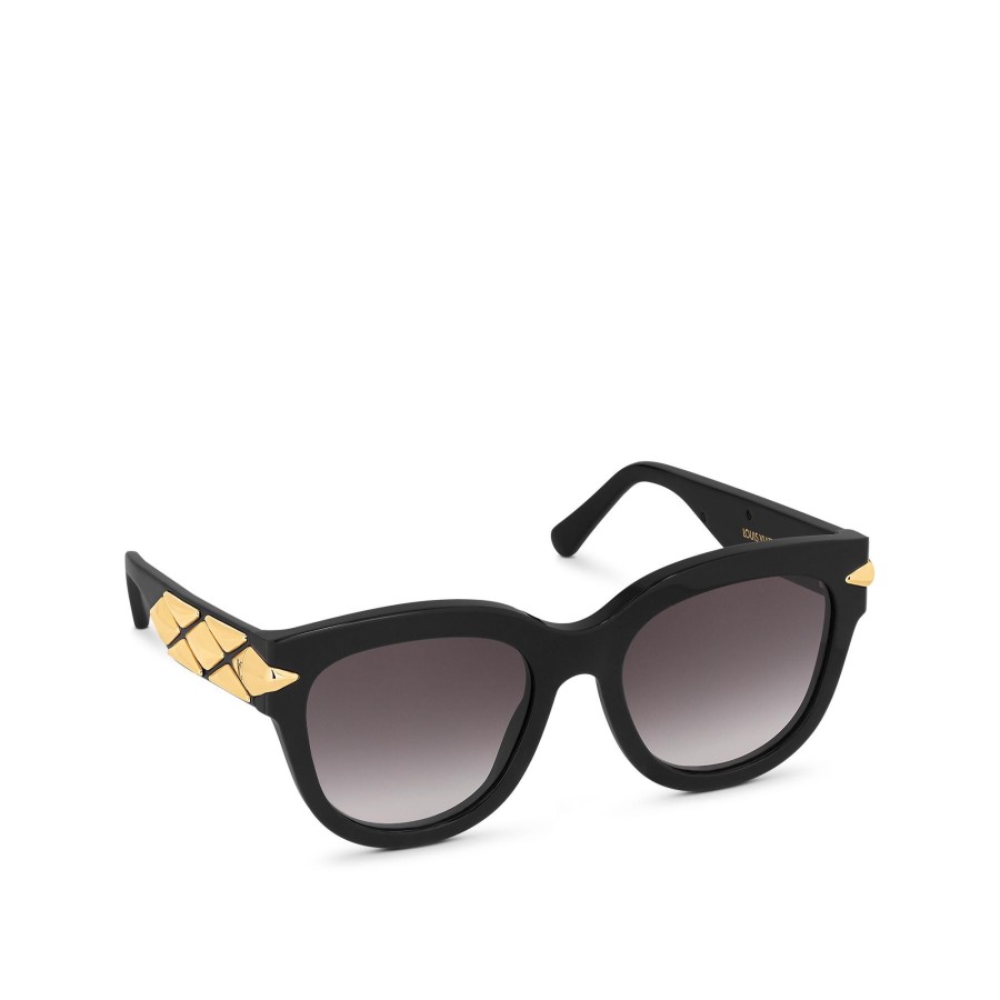 Mujer Louis Vuitton Gafas De Sol | Gafas De Sol Lv Malletage Round Negro