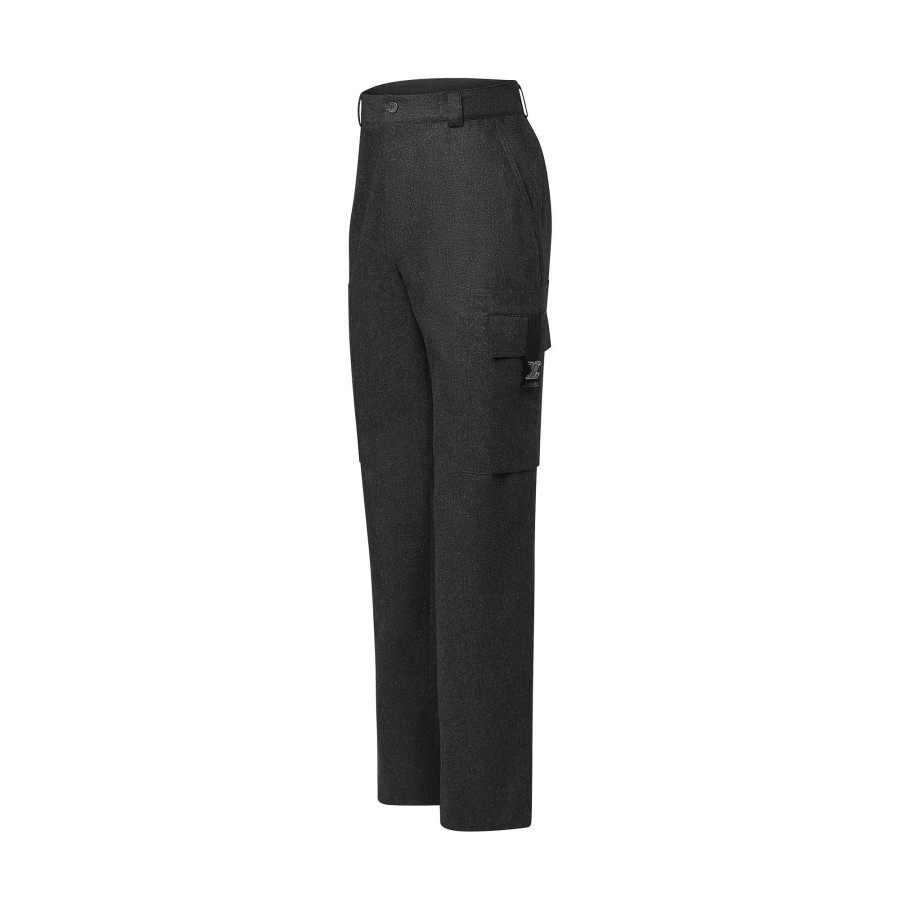 Hombre Louis Vuitton Pantalones | Pantalon Cargo De Lana Anthracite