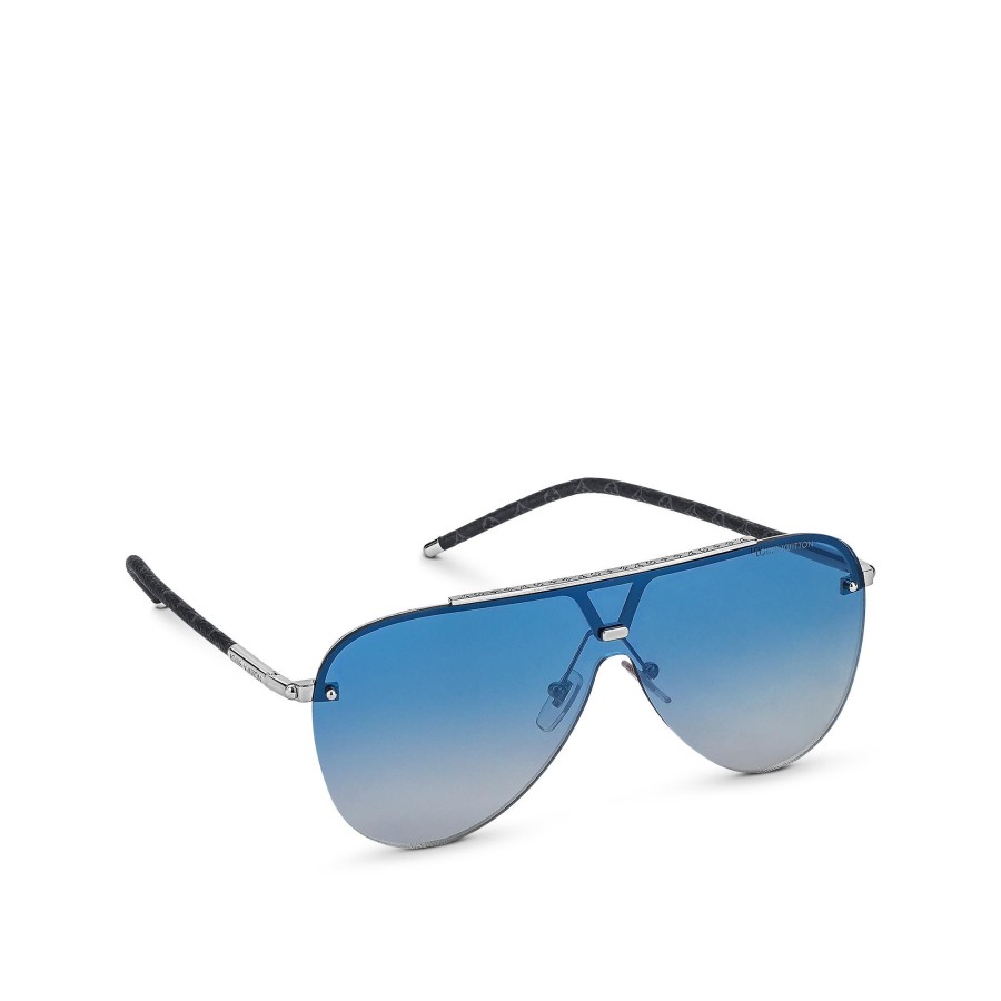 Hombre Louis Vuitton Gafas De Sol | Gafas De Sol Monogram Blaze Mask Azul