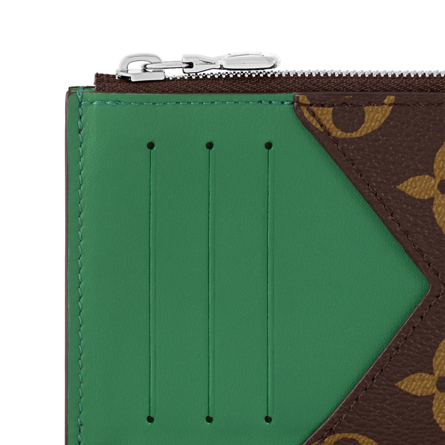 Hombre Louis Vuitton Tarjeteros Y Fundas De Pasaporte | Tarjetero Con Cremallera Verde