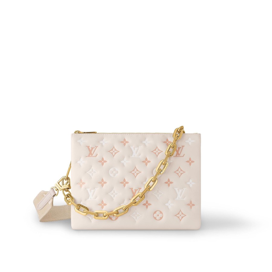 Mujer Louis Vuitton Bolsos Con Cadena Y Clutches | Bolso Coussin Pm Crema