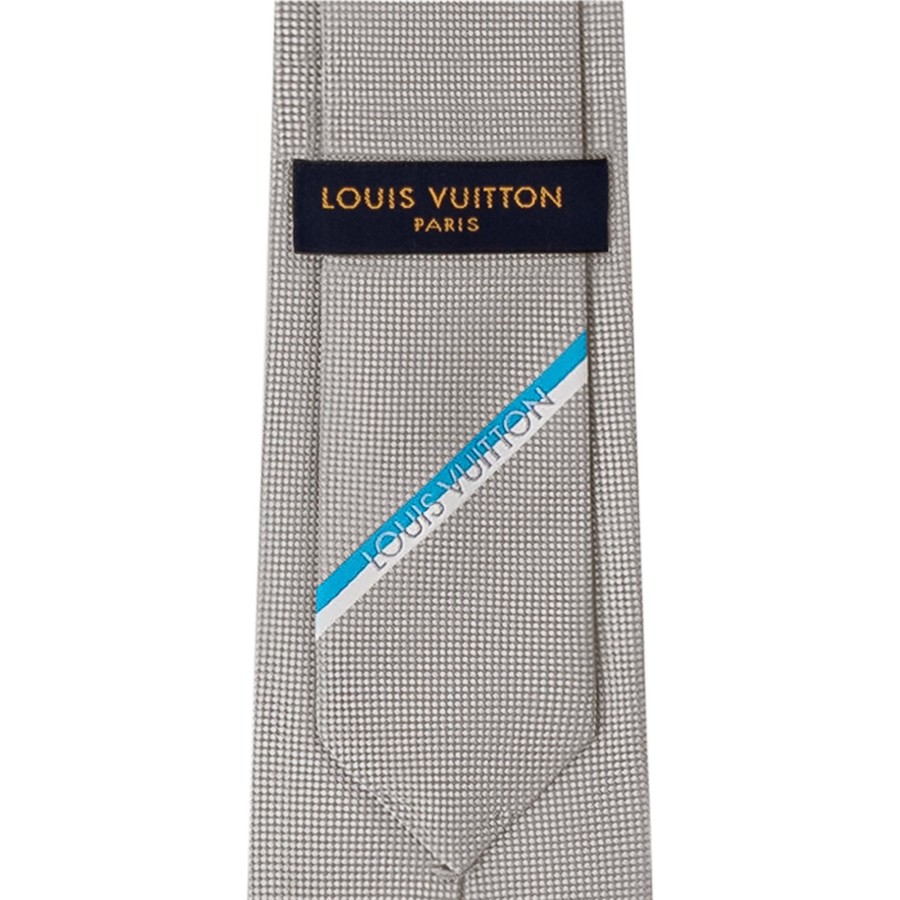 Hombre Louis Vuitton Corbatas Y Panuelos | Corbata Lv Bottom Stripes Gris Clair