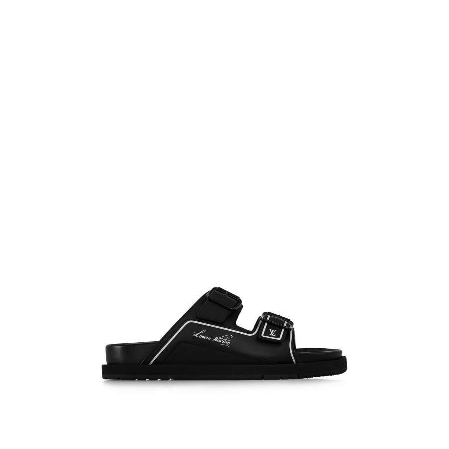 Hombre Louis Vuitton Sandalias | Mule Lv Trainer Negro