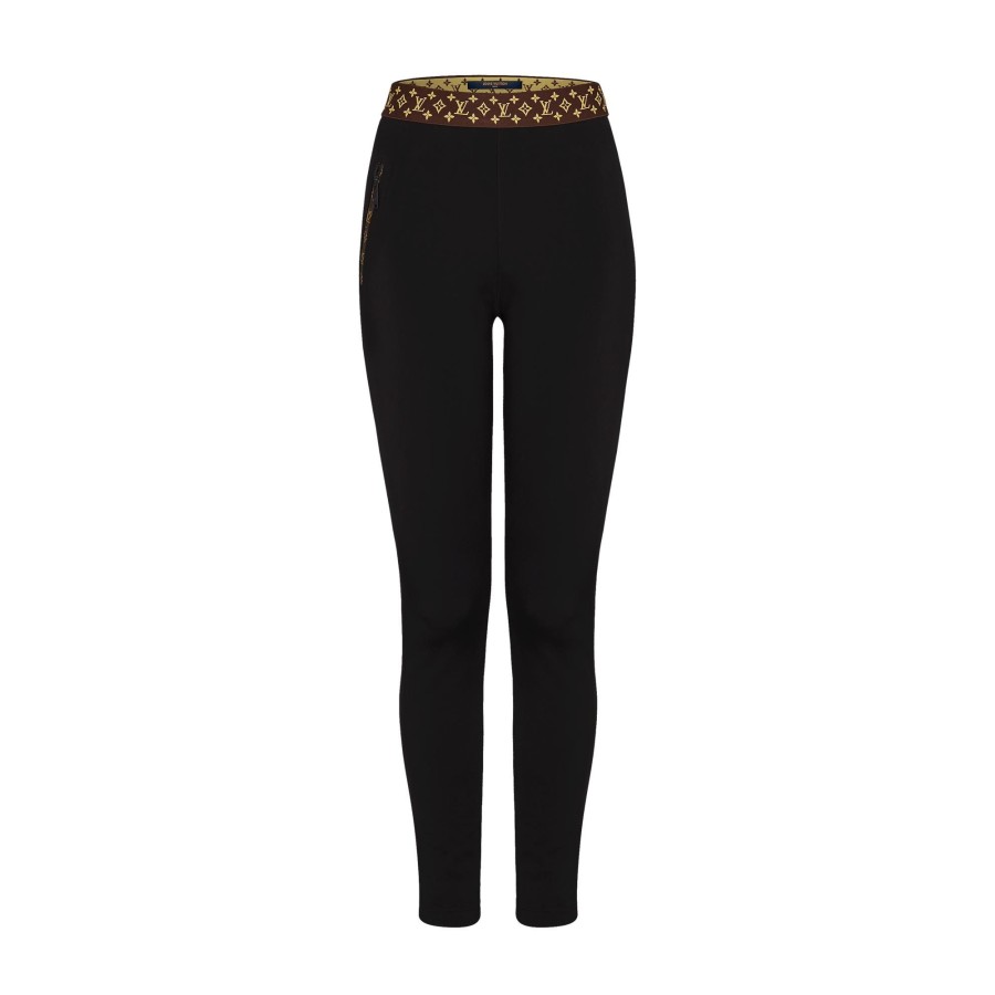 Mujer Louis Vuitton Pantalones | Leggings Con Cinturilla Elastica Monogram