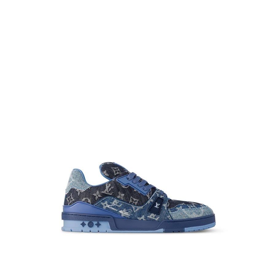 Hombre Louis Vuitton Zapatillas | Zapatilla Deportiva Lv Trainer Azul