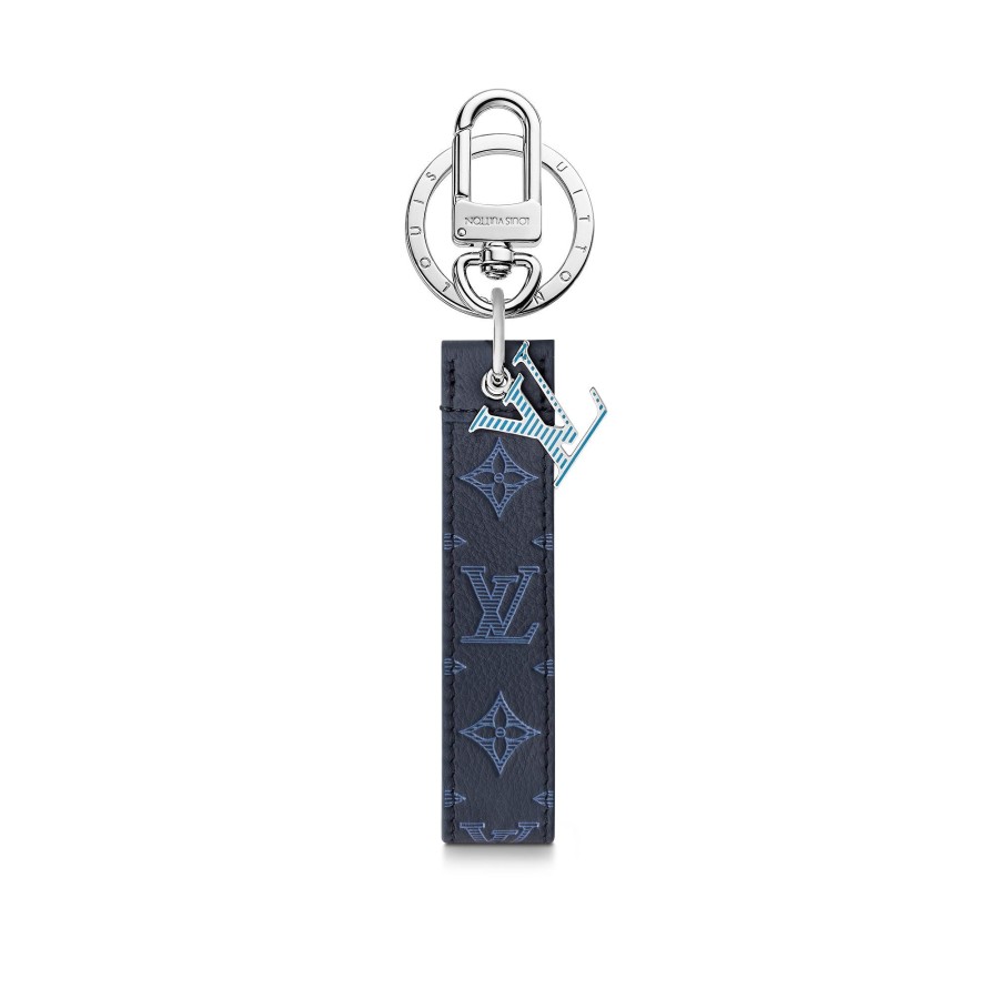 Hombre Louis Vuitton Llaveros Y Charms | Colgante Y Llavero Lv Shadow Dragonne Azul