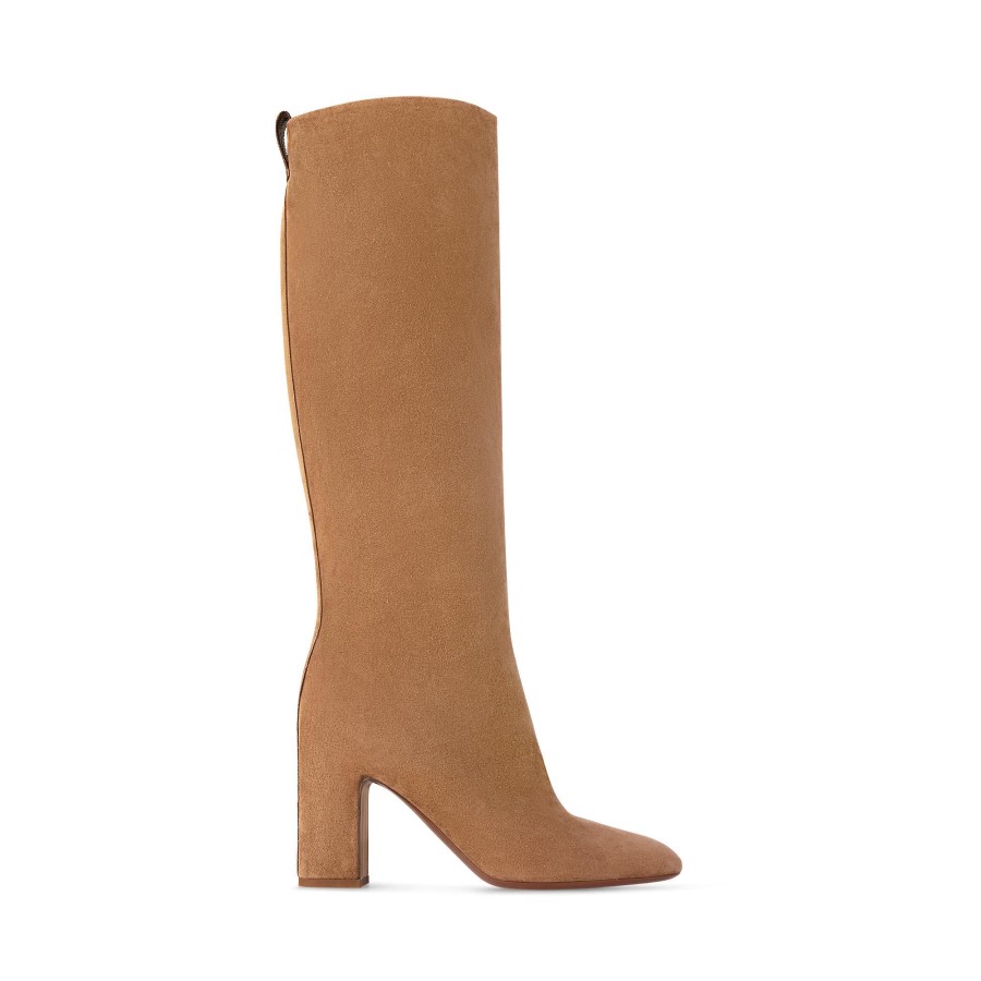 Mujer Louis Vuitton Botas Y Botines | Bota De Cana Alta Donna Cognac