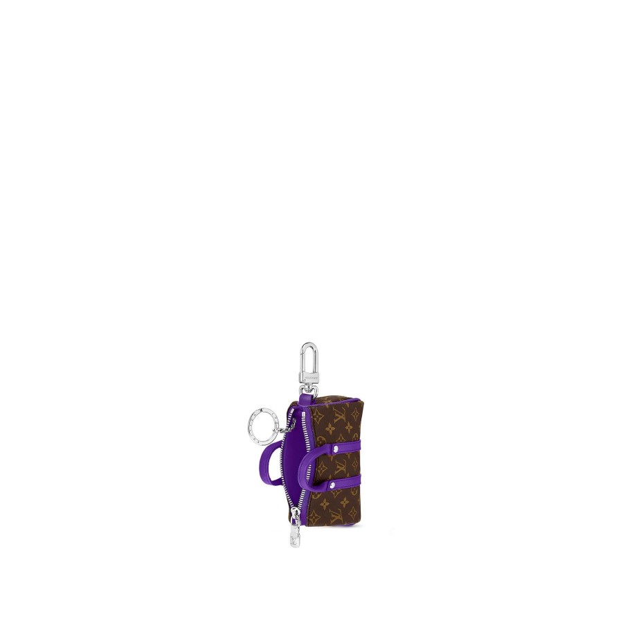 Hombre Louis Vuitton Llaveros Y Charms | Monedero Lv Color Mania Mini Keepall Violeta