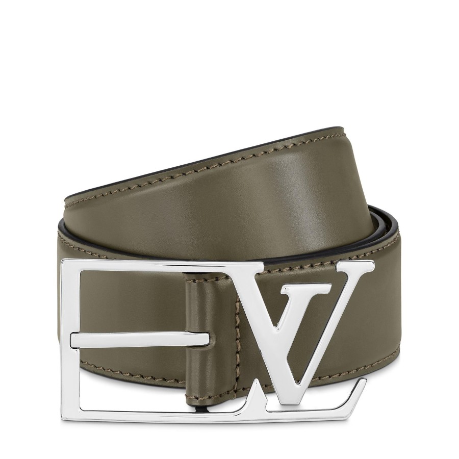 Hombre Louis Vuitton Cinturones | Cinturon Lv Skyline De 3,5 Cm Taupe