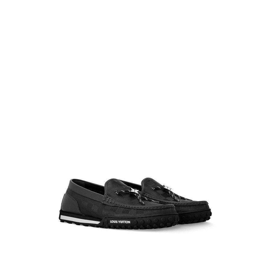 Hombre Louis Vuitton Mocasines | Mocasin Lv Racer Negro