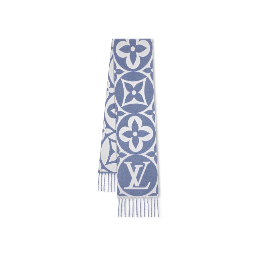 Mujer Louis Vuitton Bufandas | Bufanda Lv Medallion Azul