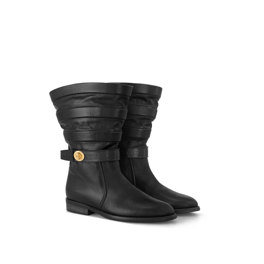 Mujer Louis Vuitton Botas Y Botines | Bota Plana Amiral De Media Cana