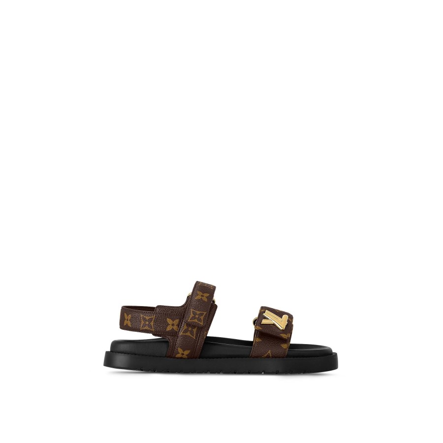 Mujer Louis Vuitton Sandalias Y Alpargatas | Sandalia Plana Lv Sunset Comfort