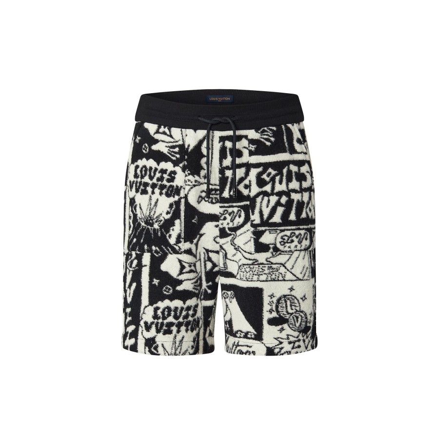 Hombre Louis Vuitton Pantalones | Pantalones Cortos Polares Lv Comics