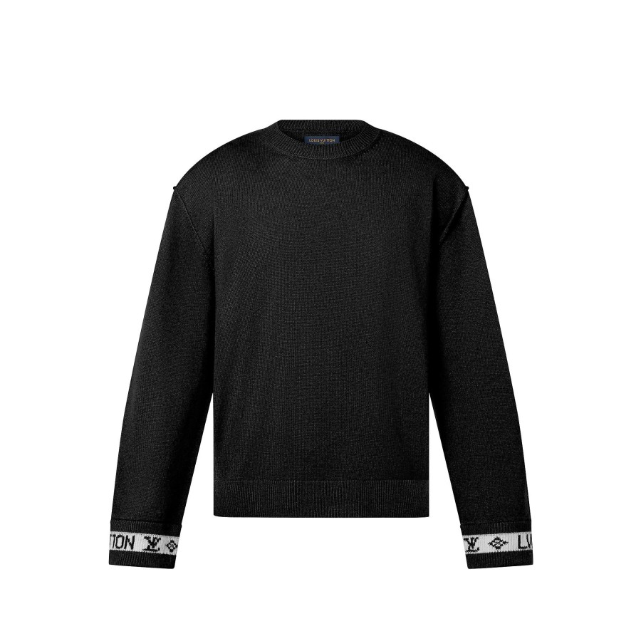 Hombre Louis Vuitton Punto Y Sudaderas | Jersey Lv De Cachemir Noir Blanc