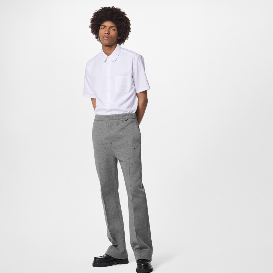 Hombre Louis Vuitton Pantalones | Pantalon Informal De Traje Gris Chine