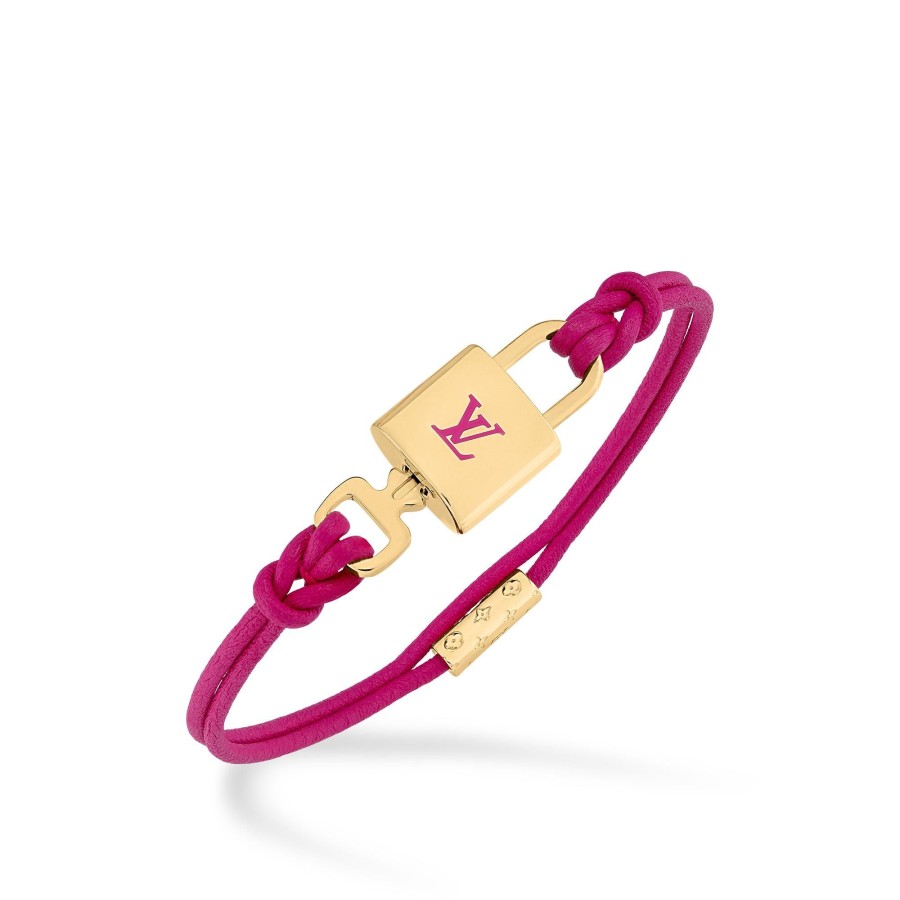 Mujer Louis Vuitton Pulseras | Pulsera Lv Padlock Fucsia Violet