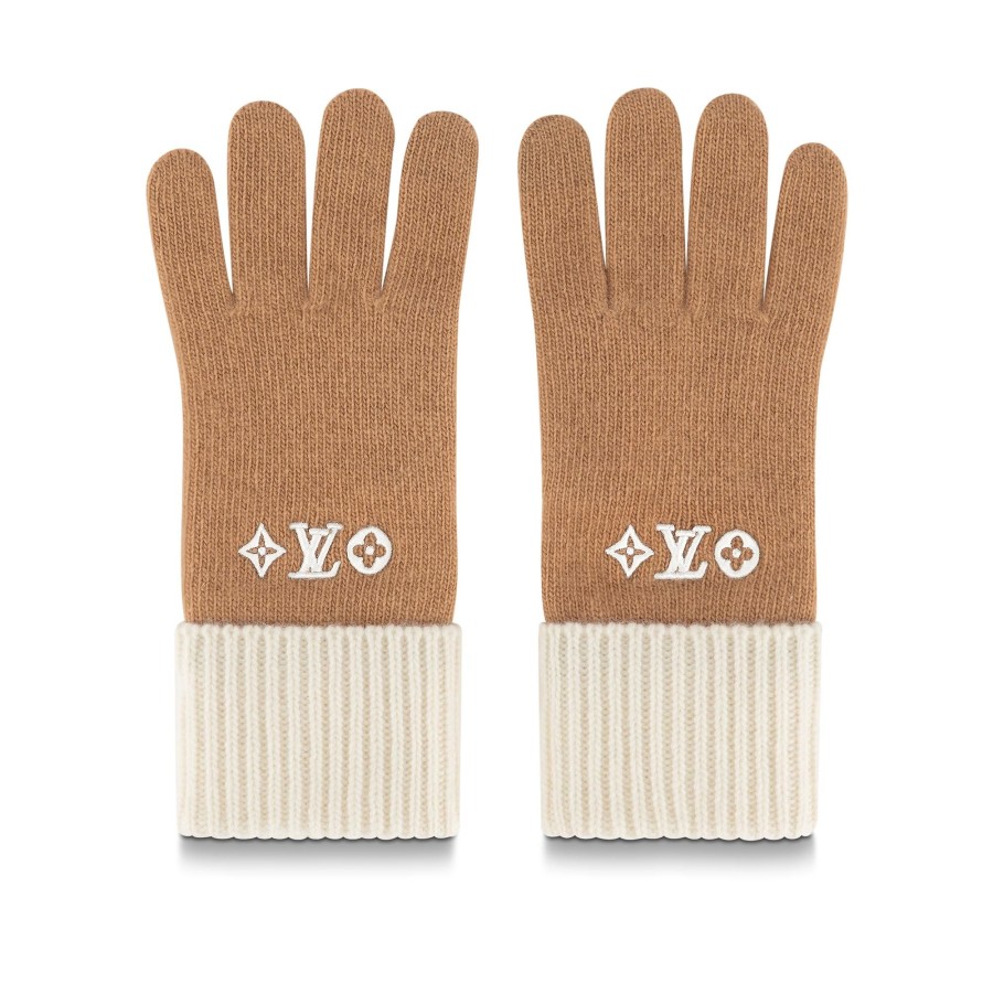 Mujer Louis Vuitton Gorros Y Guantes | Guantes Lv Headline Camel