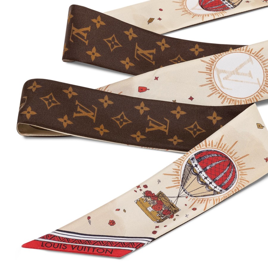 Mujer Louis Vuitton Panuelos De Seda Y Bandanas | Bandana Lv Eclipse Beige