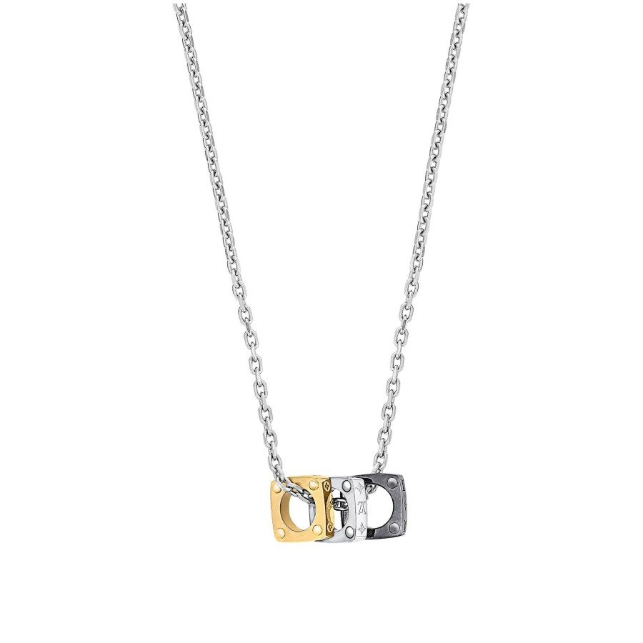 Hombre Louis Vuitton Collares Y Colgantes | Collar Monogram Bold Oro Plata