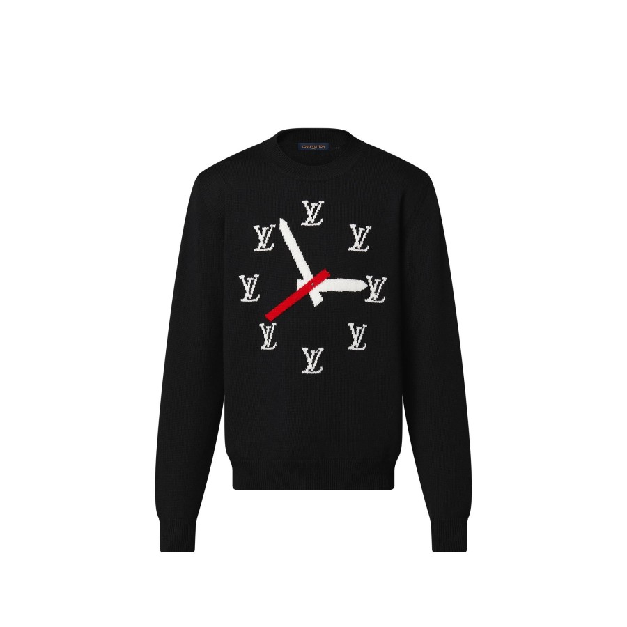 Hombre Louis Vuitton Punto Y Sudaderas | Jersey En Intarsia Con Reloj