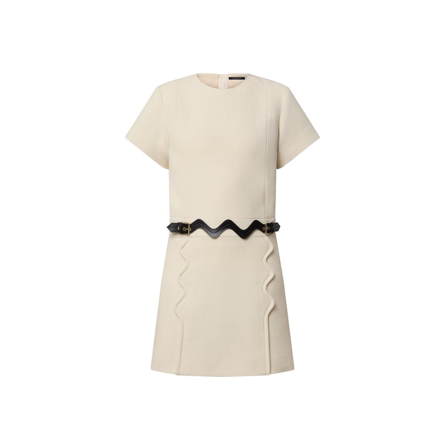 Mujer Louis Vuitton Vestidos | Vestido Acampanado Con Detalle Festoneado