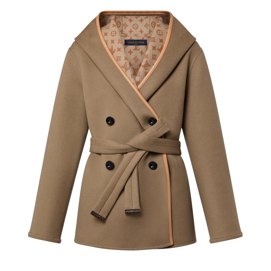 Mujer Louis Vuitton Abrigos Y Chaquetas | Abrigo Envolvente Monogram De Doble Botonadura Cuerda