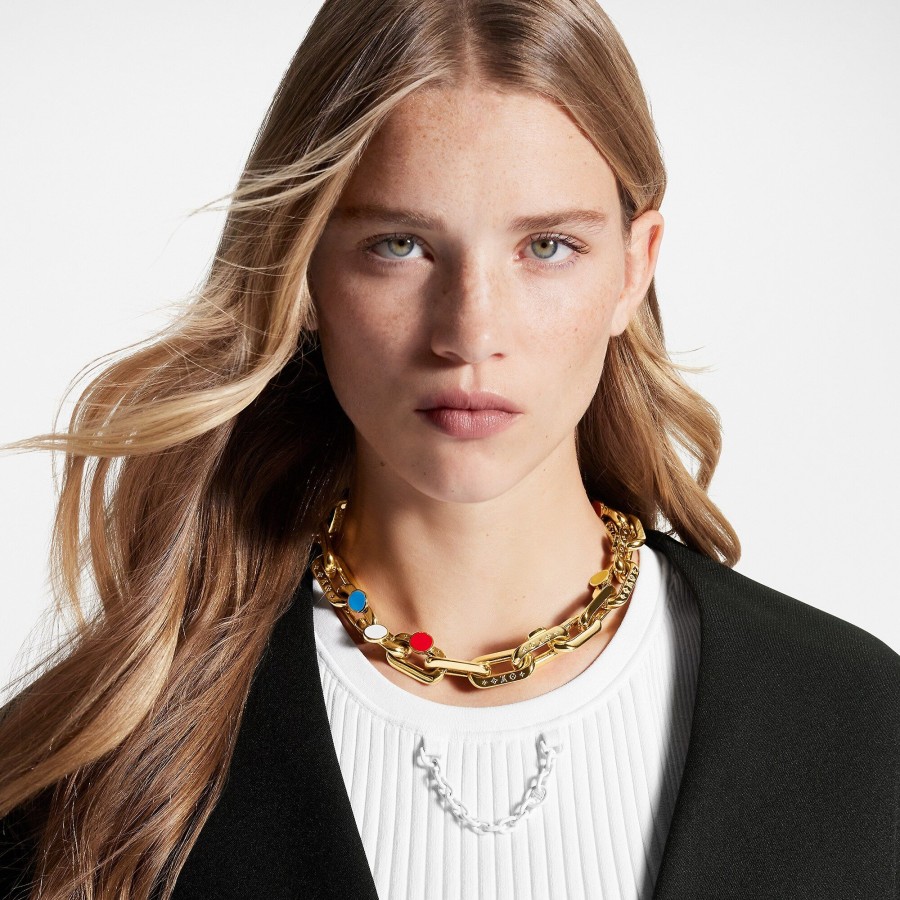 Mujer Louis Vuitton Collares Y Colgantes | Lv X Yk Collar Lv Edge Painted Dots