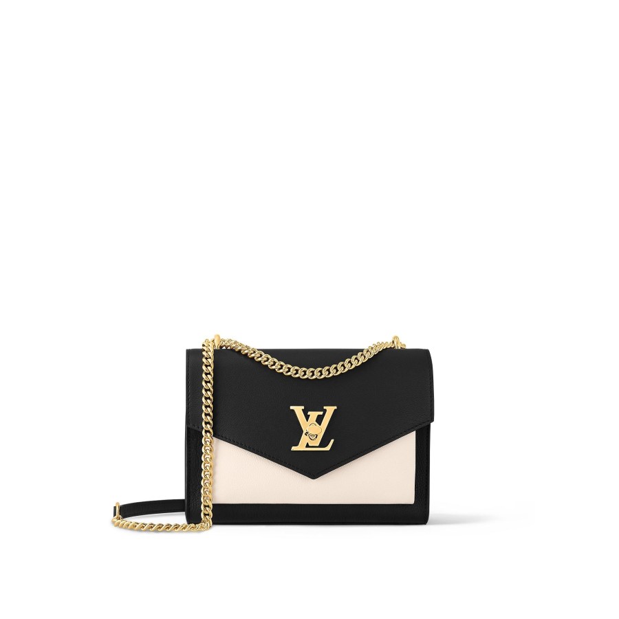 Mujer Louis Vuitton Bolsos Al Hombro Y Cruzados | Bolso Mylockme Con Cadena Creme/Negro