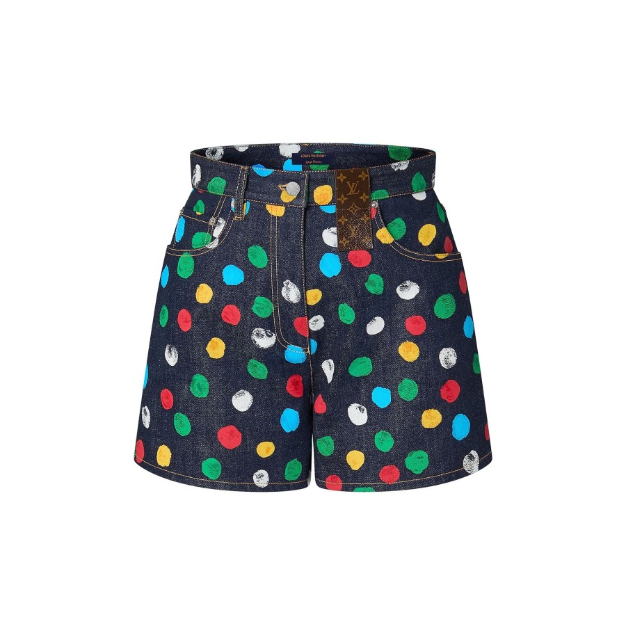 Mujer Louis Vuitton Faldas Y Pantalones Cortos | Lv X Yk Pantalones Cortos Vaqueros Painted Dots