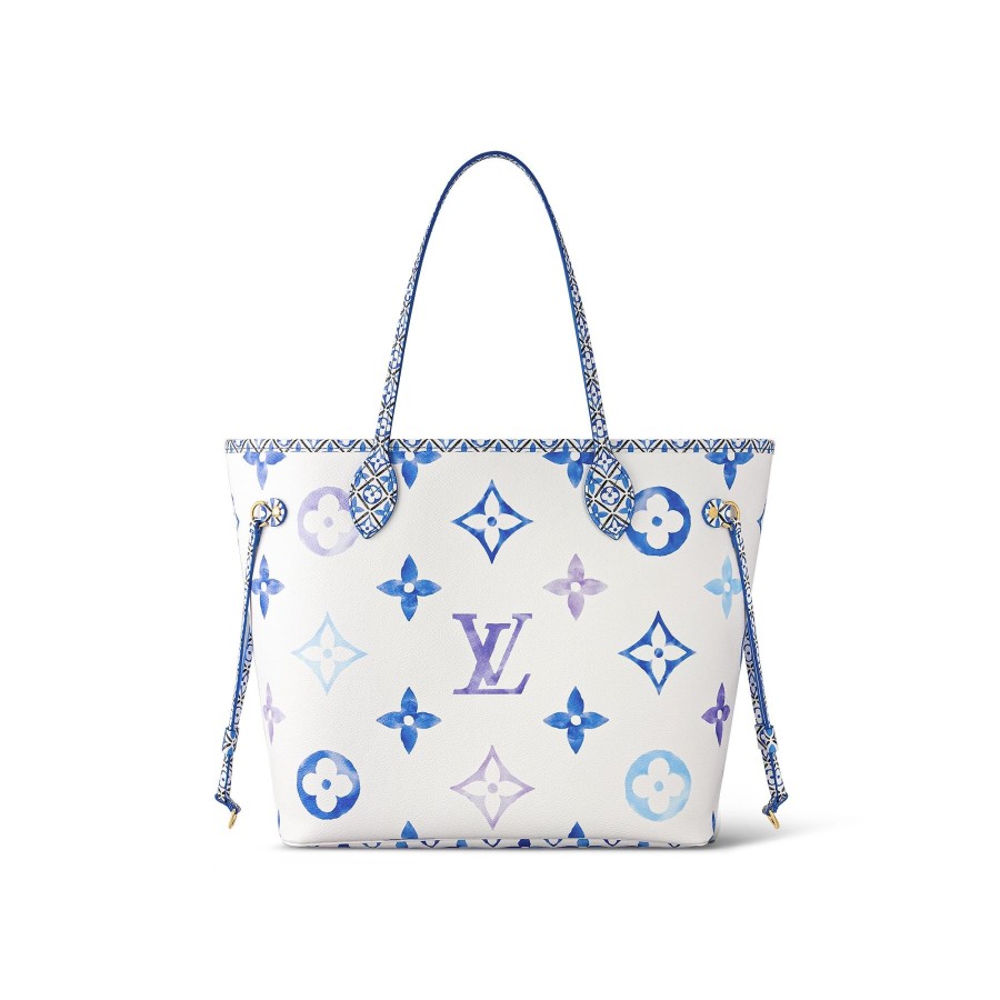 Mujer Louis Vuitton Bolsos Tote | Bolso Neverfull Mm Azul