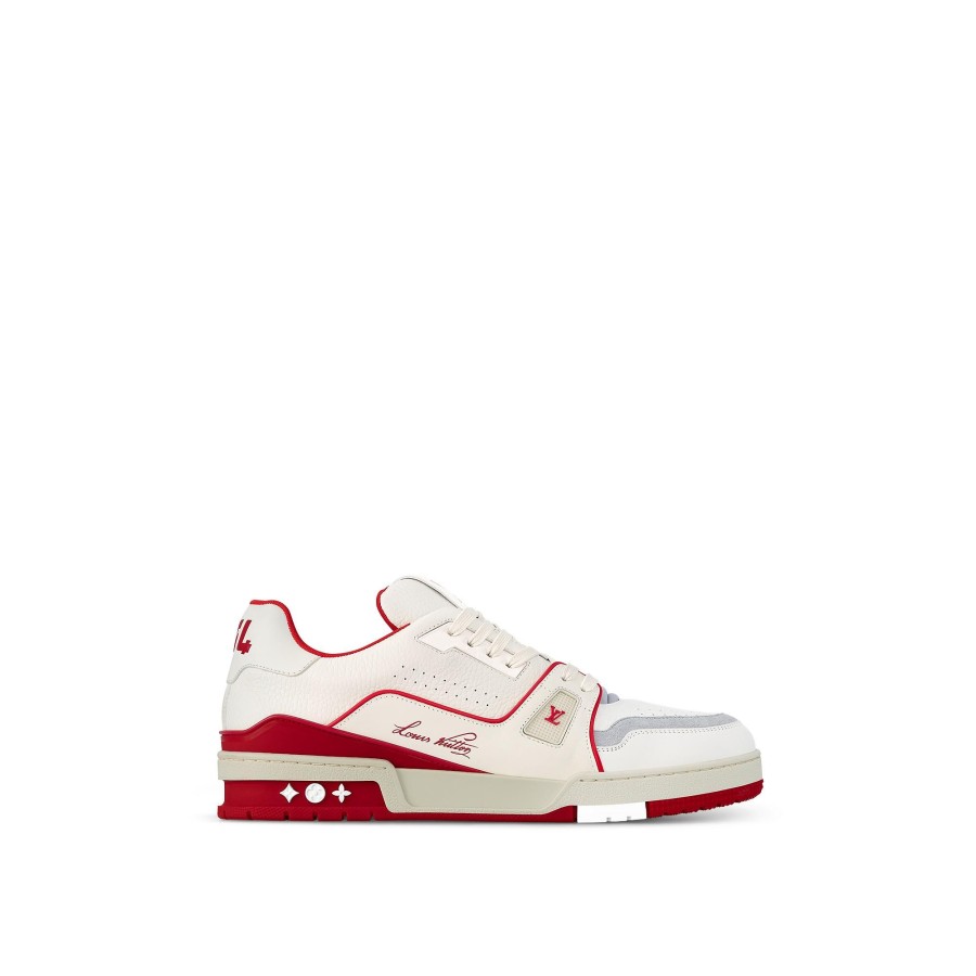 Hombre Louis Vuitton Zapatillas | Zapatilla Deportiva Lv Trainer Rojo