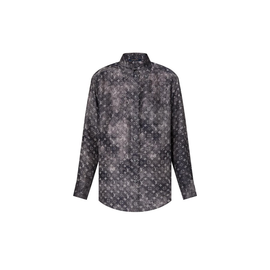 Mujer Louis Vuitton Tops | Camisa Monogram Cloud Gris Fonce