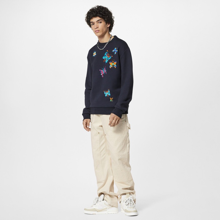 Hombre Louis Vuitton Punto Y Sudaderas | Sudadera Lv Butterflies