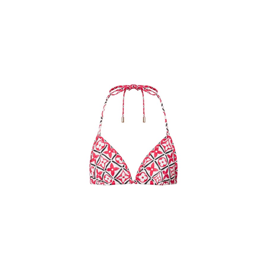 Mujer Louis Vuitton Trajes De Bano | Top De Bikini Monogram Flower Tile Rouge Vif