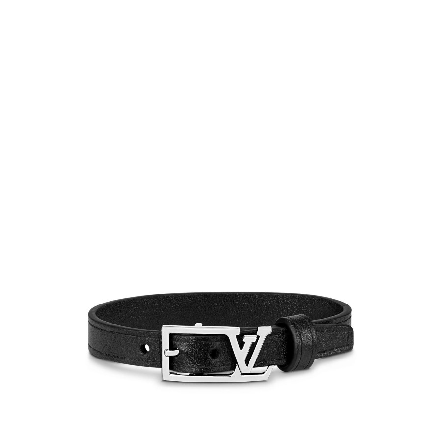 Hombre Louis Vuitton Pulseras | Pulsera En Piel Lv Skyline