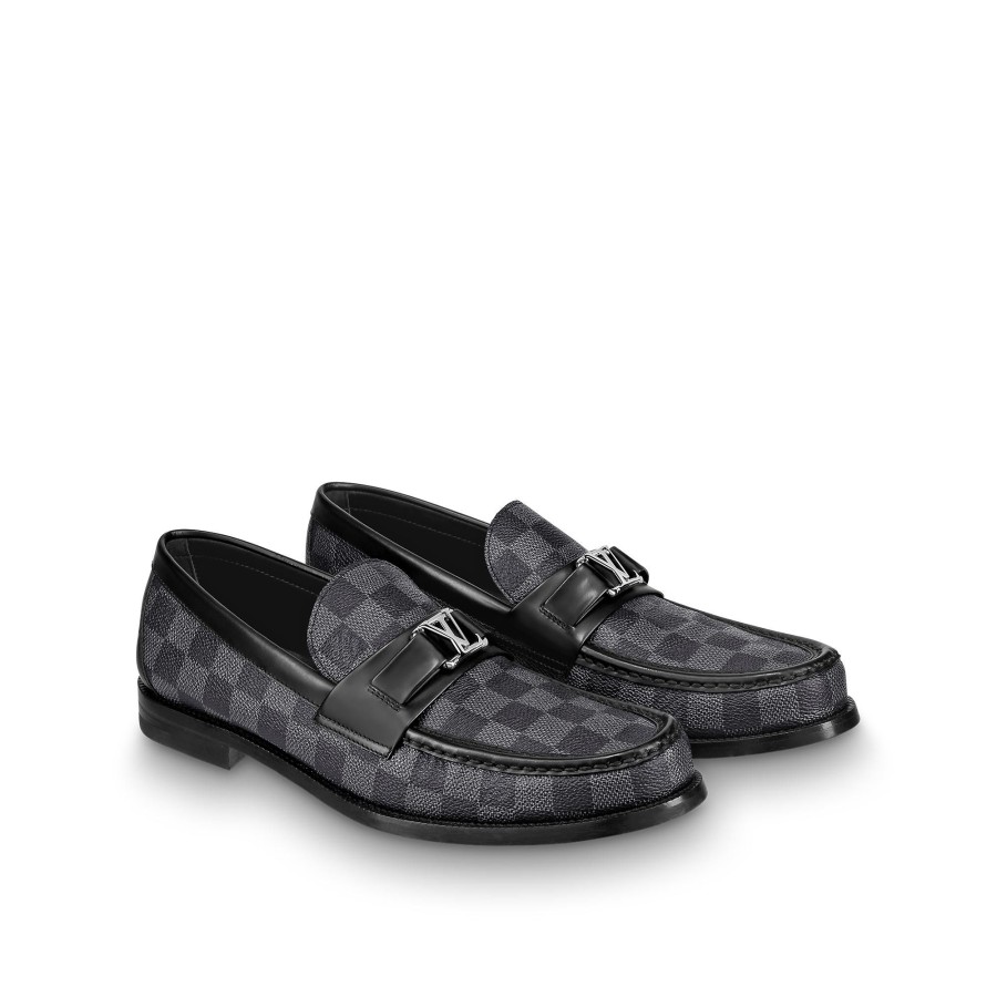 Hombre Louis Vuitton Mocasines | Mocasin Major Graphite