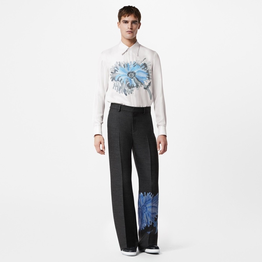 Hombre Louis Vuitton Pantalones | Lv X Yk Pantalon De Traje Psychedelic Flower