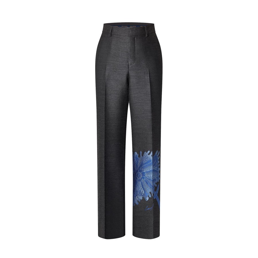 Hombre Louis Vuitton Pantalones | Lv X Yk Pantalon De Traje Psychedelic Flower