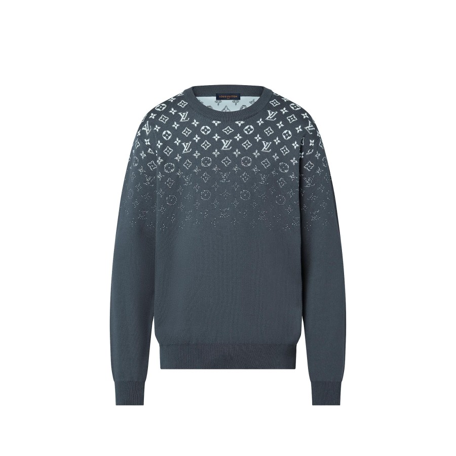 Hombre Louis Vuitton Punto Y Sudaderas | Jersey De Algodon Con Efecto Degradado Gris