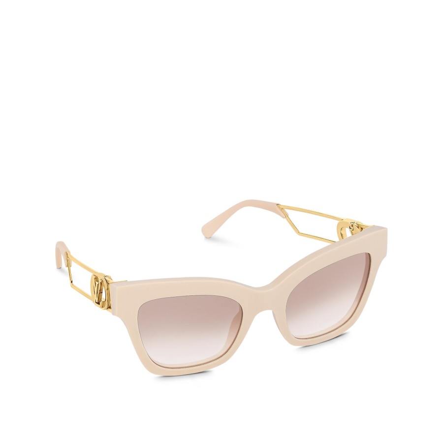 Mujer Louis Vuitton Gafas De Sol | Gafas De Sol Lv Link Light Cat Eye Cream